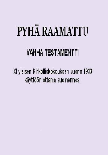 Raamattu Vanha Testamentti
